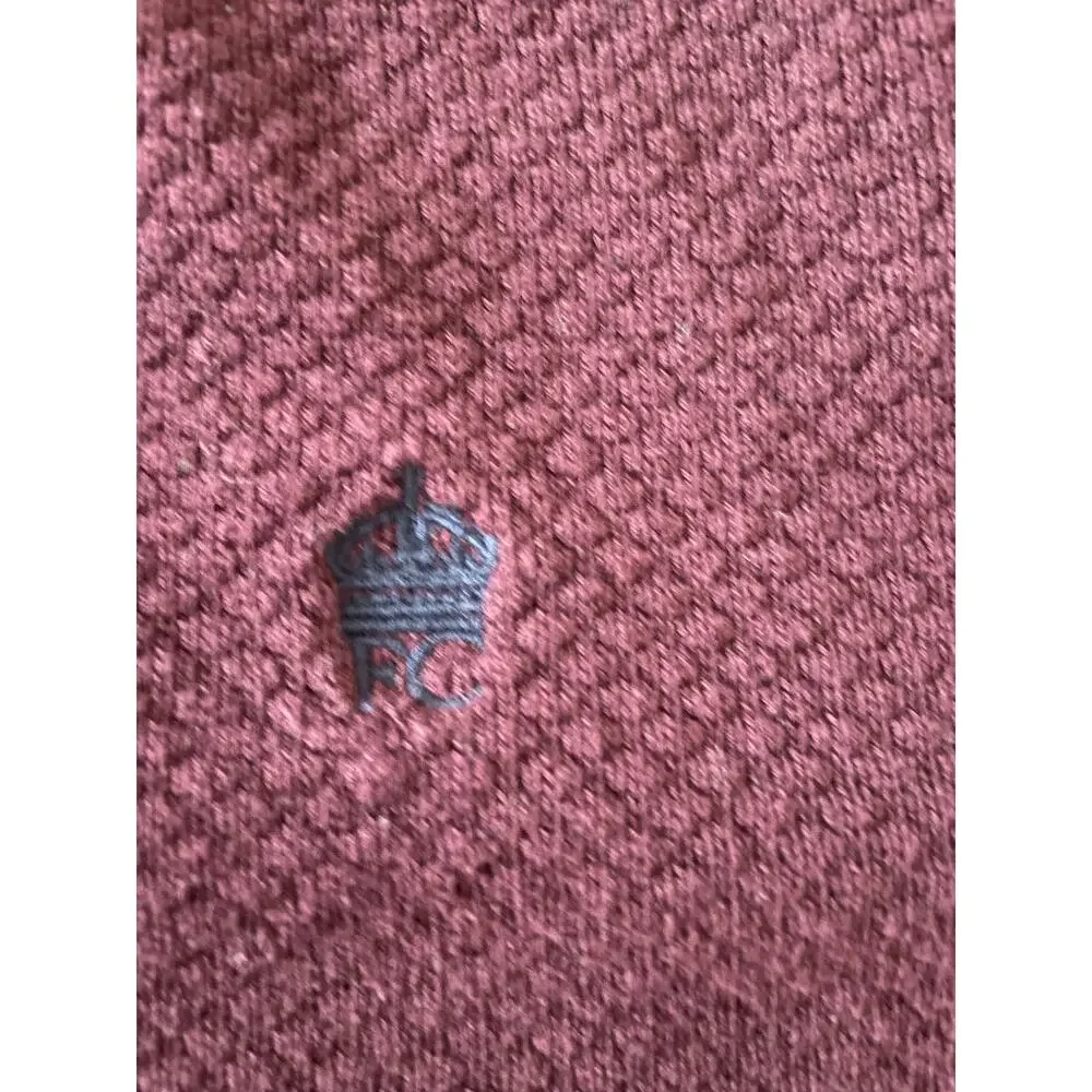 French Connection Classic Burgundy Quarter-Zip Knit Sweater Size Small